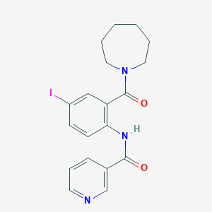 N-[2-(1-azepanylcarbonyl)-4-iodophenyl]nicotinamide