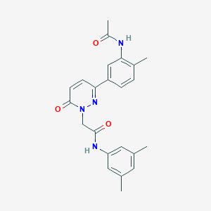 molecular formula C23H24N4O3 B5051470 2-[3-[3-(acetylamino)-4-methylphenyl]-6-oxo-1(6H)-pyridazinyl]-N-(3,5-dimethylphenyl)acetamide 