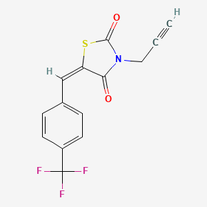 3-(2-propyn-1-yl)-5-[4-(trifluoromethyl)benzylidene]-1,3-thiazolidine-2,4-dione