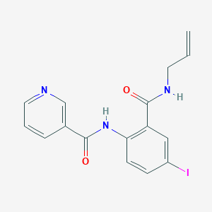 N-[4-iodo-2-(prop-2-en-1-ylcarbamoyl)phenyl]pyridine-3-carboxamide