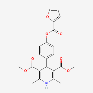 dimethyl 4-[4-(2-furoyloxy)phenyl]-2,6-dimethyl-1,4-dihydro-3,5-pyridinedicarboxylate