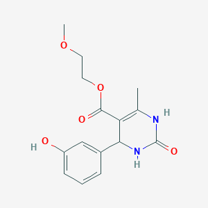 2-methoxyethyl 4-(3-hydroxyphenyl)-6-methyl-2-oxo-1,2,3,4-tetrahydro-5-pyrimidinecarboxylate