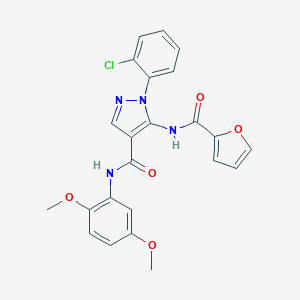 1-(2-chlorophenyl)-N-(2,5-dimethoxyphenyl)-5-(2-furoylamino)-1H-pyrazole-4-carboxamide