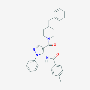 N-{4-[(4-benzylpiperidin-1-yl)carbonyl]-1-phenyl-1H-pyrazol-5-yl}-4-methylbenzamide