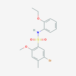 molecular formula C16H18BrNO4S B5051541 5-bromo-N-(2-ethoxyphenyl)-2-methoxy-4-methylbenzenesulfonamide 