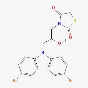 3-[3-(3,6-dibromo-9H-carbazol-9-yl)-2-hydroxypropyl]-1,3-thiazolidine-2,4-dione