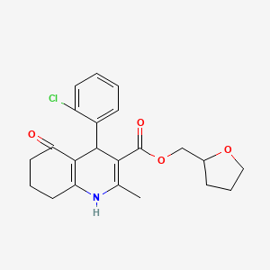 tetrahydro-2-furanylmethyl 4-(2-chlorophenyl)-2-methyl-5-oxo-1,4,5,6,7,8-hexahydro-3-quinolinecarboxylate