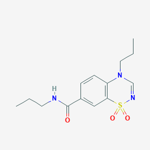 molecular formula C14H19N3O3S B5051551 N,4-dipropyl-4H-1,2,4-benzothiadiazine-7-carboxamide 1,1-dioxide 