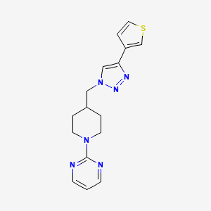 molecular formula C16H18N6S B5051557 2-(4-{[4-(3-thienyl)-1H-1,2,3-triazol-1-yl]methyl}-1-piperidinyl)pyrimidine trifluoroacetate 