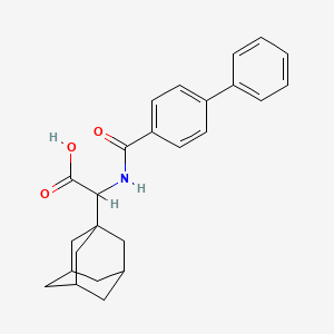 molecular formula C25H27NO3 B5051565 1-adamantyl[(4-biphenylylcarbonyl)amino]acetic acid CAS No. 352458-04-9