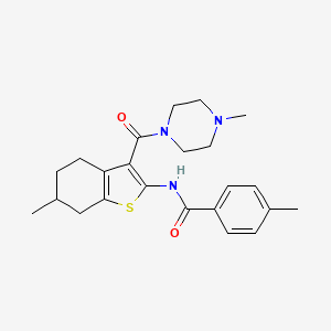 4-methyl-N-{6-methyl-3-[(4-methyl-1-piperazinyl)carbonyl]-4,5,6,7-tetrahydro-1-benzothien-2-yl}benzamide