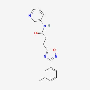 molecular formula C17H16N4O2 B5051581 3-[3-(3-methylphenyl)-1,2,4-oxadiazol-5-yl]-N-3-pyridinylpropanamide 