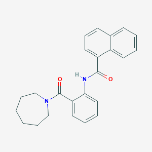 molecular formula C24H24N2O2 B505160 N-[2-(1-azepanylcarbonyl)phenyl]-1-naphthamide 
