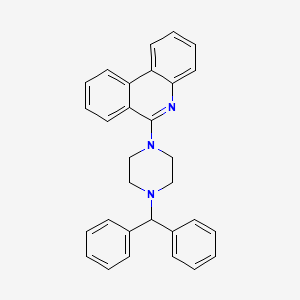 molecular formula C30H27N3 B5051613 6-[4-(diphenylmethyl)-1-piperazinyl]phenanthridine 