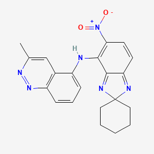 molecular formula C21H20N6O2 B5051660 N-(3-methyl-5-cinnolinyl)-5-nitrospiro[benzimidazole-2,1'-cyclohexan]-4-amine 