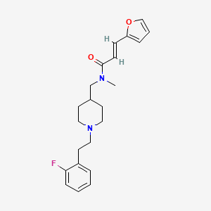 molecular formula C22H27FN2O2 B5051663 (2E)-N-({1-[2-(2-fluorophenyl)ethyl]-4-piperidinyl}methyl)-3-(2-furyl)-N-methylacrylamide 