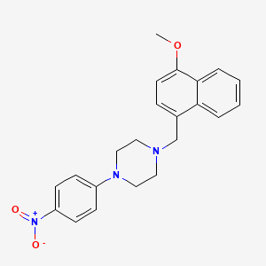 molecular formula C22H23N3O3 B5051670 1-[(4-methoxy-1-naphthyl)methyl]-4-(4-nitrophenyl)piperazine 