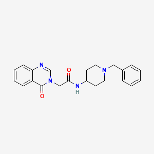 molecular formula C22H24N4O2 B5051681 N-(1-benzyl-4-piperidinyl)-2-(4-oxo-3(4H)-quinazolinyl)acetamide 