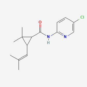 molecular formula C15H19ClN2O B5051699 N-(5-chloro-2-pyridinyl)-2,2-dimethyl-3-(2-methyl-1-propen-1-yl)cyclopropanecarboxamide 