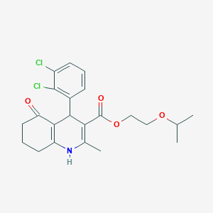 molecular formula C22H25Cl2NO4 B5051737 2-isopropoxyethyl 4-(2,3-dichlorophenyl)-2-methyl-5-oxo-1,4,5,6,7,8-hexahydro-3-quinolinecarboxylate 