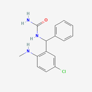 molecular formula C15H16ClN3O B5051739 N-[[5-chloro-2-(methylamino)phenyl](phenyl)methyl]urea 
