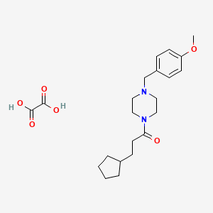 molecular formula C22H32N2O6 B5051768 1-(3-cyclopentylpropanoyl)-4-(4-methoxybenzyl)piperazine oxalate 
