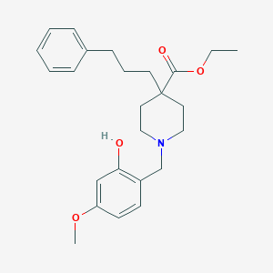 molecular formula C25H33NO4 B5051778 ethyl 1-(2-hydroxy-4-methoxybenzyl)-4-(3-phenylpropyl)-4-piperidinecarboxylate 