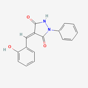 molecular formula C16H12N2O3 B5051786 4-(2-hydroxybenzylidene)-1-phenyl-3,5-pyrazolidinedione CAS No. 4590-83-4