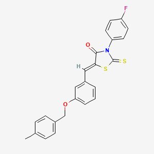 3-(4-fluorophenyl)-5-{3-[(4-methylbenzyl)oxy]benzylidene}-2-thioxo-1,3-thiazolidin-4-one