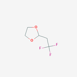 molecular formula C5H7F3O2 B050518 2-(2,2,2-Trifluoroethyl)-1,3-dioxolane CAS No. 117971-08-1