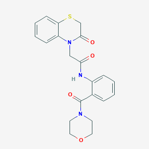 N-[2-(4-morpholinylcarbonyl)phenyl]-2-(3-oxo-2,3-dihydro-4H-1,4-benzothiazin-4-yl)acetamide