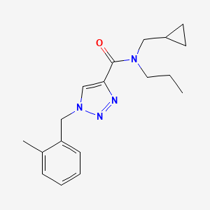 molecular formula C18H24N4O B5051827 N-(cyclopropylmethyl)-1-(2-methylbenzyl)-N-propyl-1H-1,2,3-triazole-4-carboxamide 