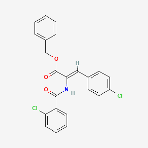 molecular formula C23H17Cl2NO3 B5051840 benzyl 2-[(2-chlorobenzoyl)amino]-3-(4-chlorophenyl)acrylate 