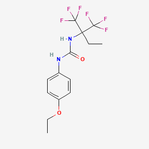 molecular formula C14H16F6N2O2 B5051855 N-[1,1-bis(trifluoromethyl)propyl]-N'-(4-ethoxyphenyl)urea 