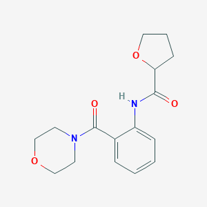 molecular formula C16H20N2O4 B505187 N-[2-(4-morpholinylcarbonyl)phenyl]tetrahydro-2-furancarboxamide 