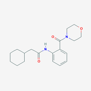 2-cyclohexyl-N-[2-(4-morpholinylcarbonyl)phenyl]acetamide