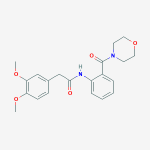 molecular formula C21H24N2O5 B505189 2-(3,4-dimethoxyphenyl)-N-[2-(4-morpholinylcarbonyl)phenyl]acetamide 