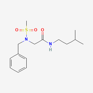 molecular formula C15H24N2O3S B5051890 N~2~-benzyl-N~1~-(3-methylbutyl)-N~2~-(methylsulfonyl)glycinamide 