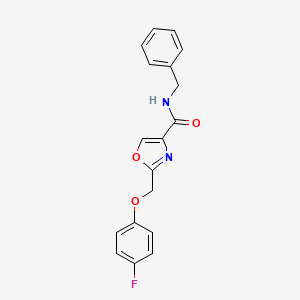 molecular formula C18H15FN2O3 B5051902 N-benzyl-2-[(4-fluorophenoxy)methyl]-1,3-oxazole-4-carboxamide 