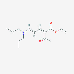 molecular formula C15H25NO3 B5051919 ethyl 2-acetyl-5-(dipropylamino)-2,4-pentadienoate 