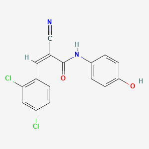 2-cyano-3-(2,4-dichlorophenyl)-N-(4-hydroxyphenyl)acrylamide