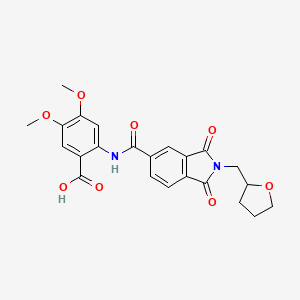 2-({[1,3-dioxo-2-(tetrahydro-2-furanylmethyl)-2,3-dihydro-1H-isoindol-5-yl]carbonyl}amino)-4,5-dimethoxybenzoic acid