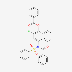 molecular formula C30H20ClNO5S B5051954 4-[benzoyl(phenylsulfonyl)amino]-2-chloro-1-naphthyl benzoate 