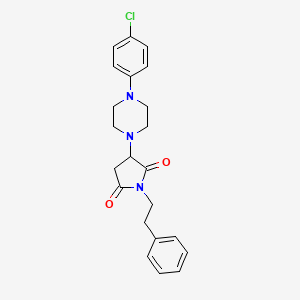 3-[4-(4-chlorophenyl)-1-piperazinyl]-1-(2-phenylethyl)-2,5-pyrrolidinedione