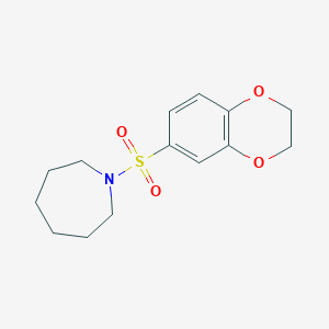 molecular formula C14H19NO4S B5051984 1-(2,3-dihydro-1,4-benzodioxin-6-ylsulfonyl)azepane 