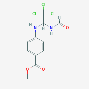 molecular formula C11H11Cl3N2O3 B5052011 methyl 4-{[2,2,2-trichloro-1-(formylamino)ethyl]amino}benzoate 