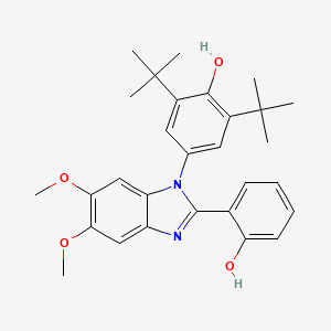 molecular formula C29H34N2O4 B5052015 2,6-di-tert-butyl-4-[2-(2-hydroxyphenyl)-5,6-dimethoxy-1H-benzimidazol-1-yl]phenol 