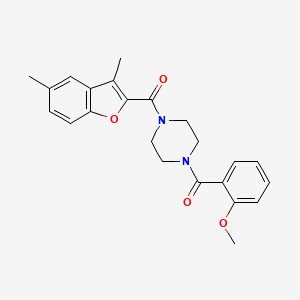 1-[(3,5-dimethyl-1-benzofuran-2-yl)carbonyl]-4-(2-methoxybenzoyl)piperazine