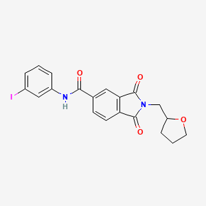 molecular formula C20H17IN2O4 B5052034 N-(3-iodophenyl)-1,3-dioxo-2-(tetrahydro-2-furanylmethyl)-5-isoindolinecarboxamide 