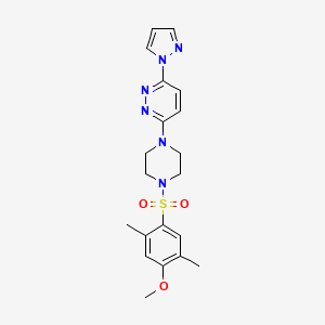 molecular formula C20H24N6O3S B5052043 3-{4-[(4-methoxy-2,5-dimethylphenyl)sulfonyl]-1-piperazinyl}-6-(1H-pyrazol-1-yl)pyridazine 